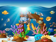 Spil Water Dive 2D: Underwater Survival online