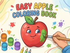 Spil Easy Apple Coloring Book online
