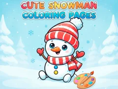 Spil Cute Snowman Coloring Pages online