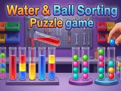 Spil Water & Ball Sorting Puzzle game online