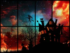 Spil Sliding Halloween Party online