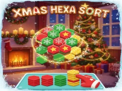 Spil Xmas Hexa Sort online