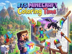 Spil BTS Minecraft Coloring Time online