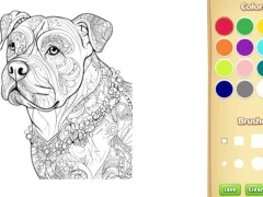 Spil Dog Coloring Book for Adults online