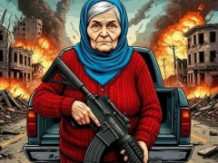 Spil Grandma with machine-gun: Apocalypsis online