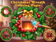 Spil Christmas Wreath Coloring Pages online