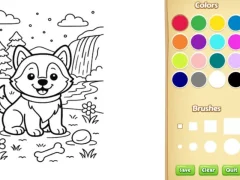 Spil Dog Coloring Book online