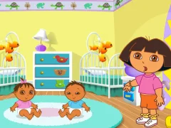 Spil Dora the Explorer Dora's Playtime with the Twins online
