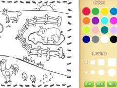 Spil Farming Coloring Book For Kids online