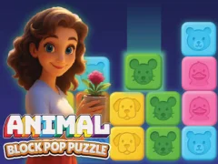 Spil Animal Block Pop Puzzle online