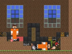 Spil Escape from the prison in Mineblock! Destruction! online