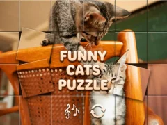 Spil Funny Cats Puzzle online