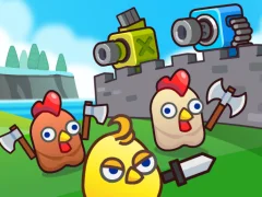 Spil Merge Cannon: Chicken Defense online