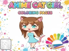 Spil Anime Cat Girl Coloring Pages online