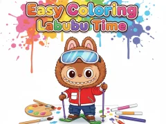 Spil Easy Coloring Labubu Time online
