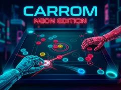 Spil Carrom Neon Edition online