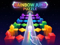Spil Rainbow Jump Puzzle online