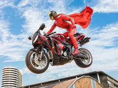 Spil Real Motorbike Super Hero Stunt 3D online