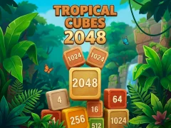 Spil Tropical Cubes 2048 online