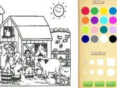 Spil Farm Coloring Book For Kids online