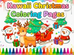 Spil Kawaii Christmas Coloring Pages online