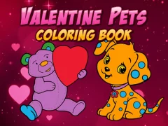 Spil Valentine Pets Coloring Book online