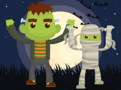 Spil Vampires and Frankenstein Coloring online