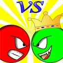 Spil Red ball vs green king online