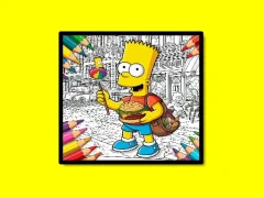 Spil Back To School Simpsons Coloring Book online