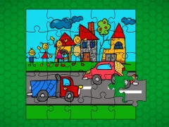 Spil Stick Family Fun Time Jigsaw online