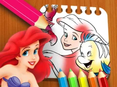 Spil The Little Mermaid Coloring Book online
