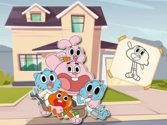 Spil World Of Gumball Coloring Game online