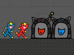 Spil Red and Blue Stickman Huggy 2 online