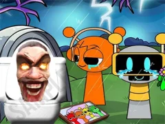 Spil Sprunki Castle Panic Skibidi Toilet online