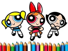 Spil PowerPuff Girls Coloring Book online