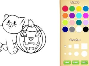 Spil Halloween farvelægning online