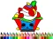 Spil Back To School: Cake Coloring Book online