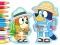 Spil Coloring Book: Bluey Camping online
