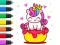 Spil Coloring Book: Unicorn Cupcake online