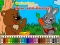 Spil Coloring book: Bear and rabbit online