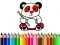 Spil Back To School: Panda Coloring online