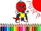 Spil Back To School: Mask Boy Coloring online