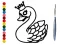 Spil Back To School: Swan Coloring Book online