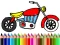 Spil Back To School: Motorbike Coloring online