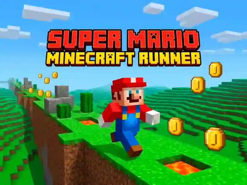 Spil Super Mario MineCraft Runner online