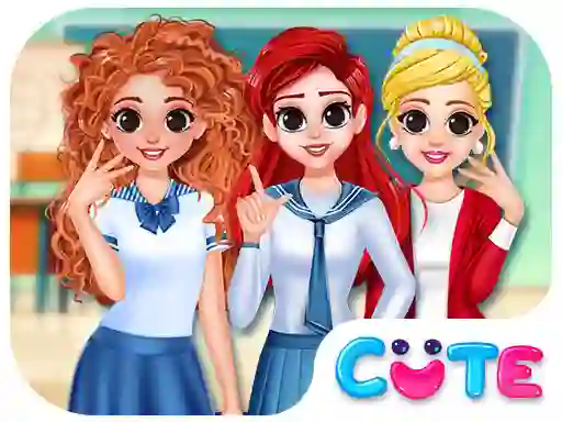 Spil BFF Princess Back To School online