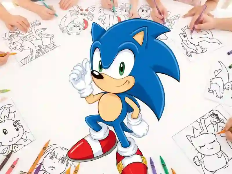 Spil Sonic Coloring online