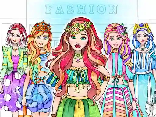 Spil Girl Coloring Dress Up Games online