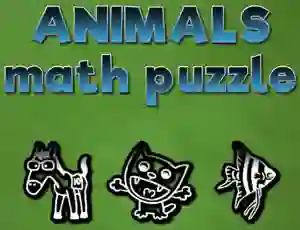 Spil Animals Math Puzzles online