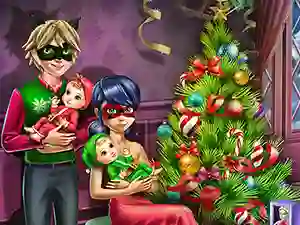Spil Dotted Girl Family Christmas online